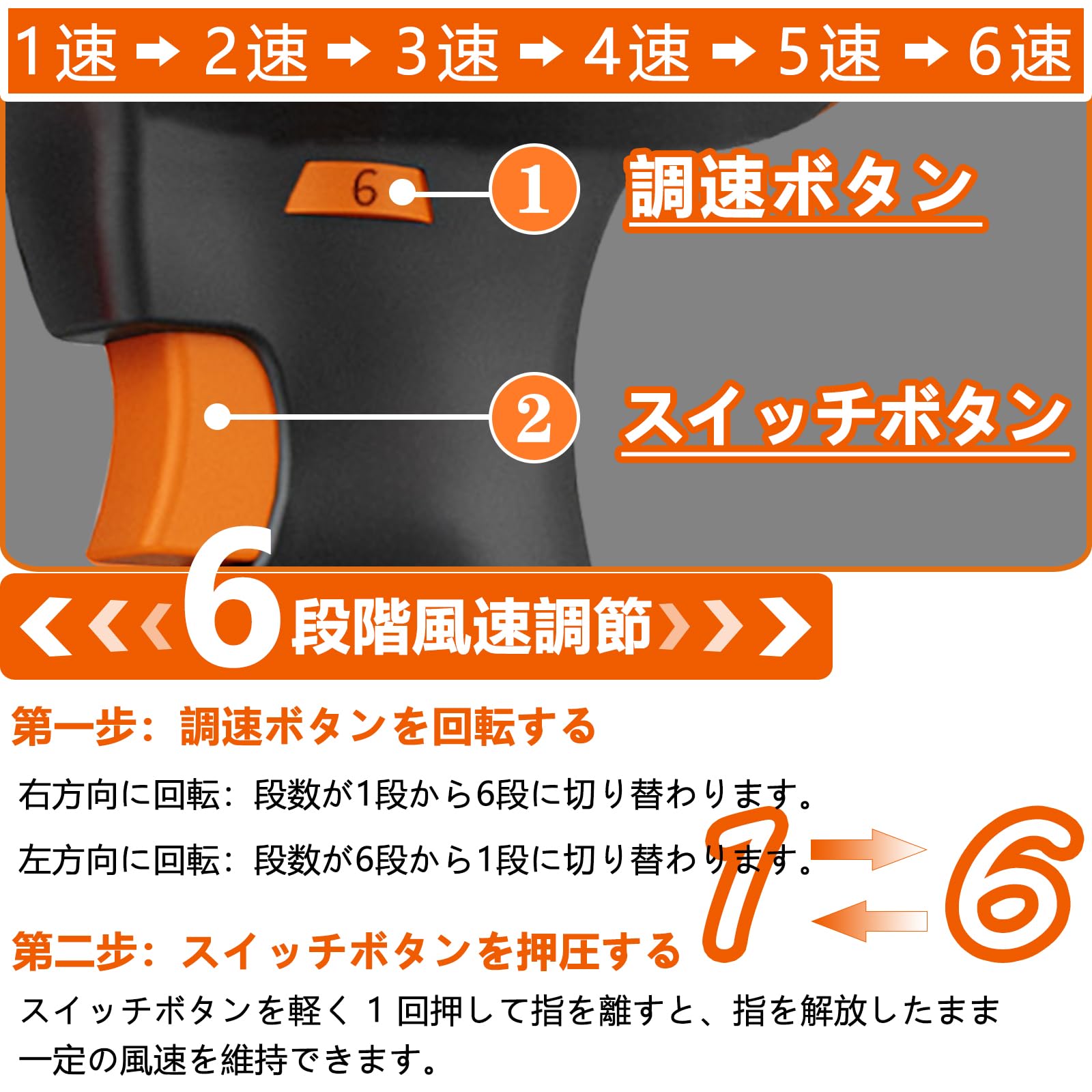 ブロワー 強力 充電式ブロワー 6速調整 バッテリ一2個搭載 LED電池残量表示 Amazon.co.jp: ブロワー 洗車 ブロアー 充電式 2000mAh大容量